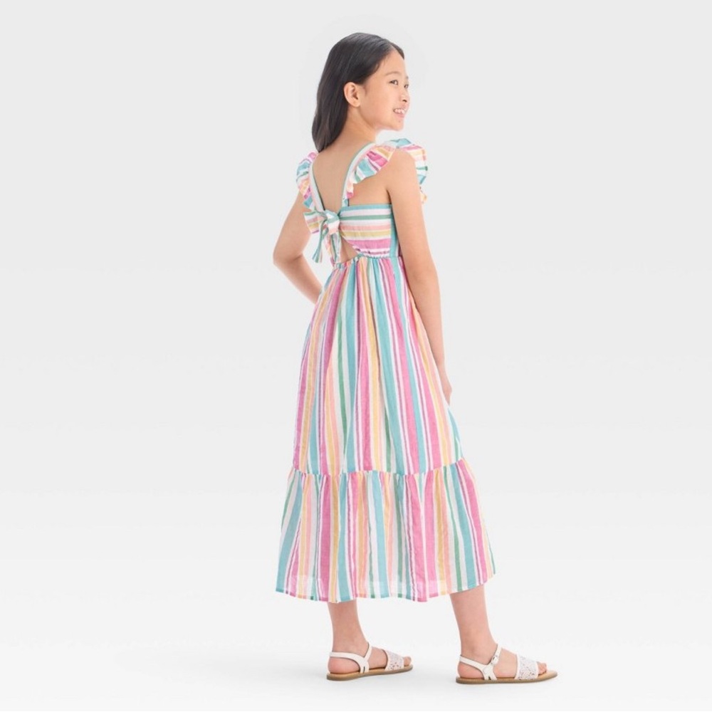 Sleeveless Striped Kids Dress